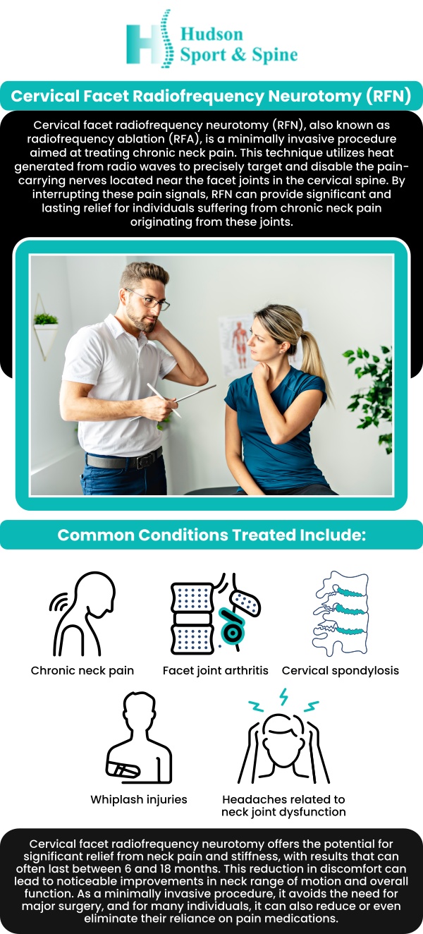 Dr. Todd Given, DC, at Hudson Sport & Spine offers specialized consultations for Radiofrequency Ablation (RFA) procedures to help manage chronic pain. RFA is a minimally invasive technique that uses heat to target and disrupt nerve activity, providing long-lasting relief for conditions such as arthritis and spinal-related pain. Dr. Givens carefully assesses each patient's condition to determine if RFA is the right treatment option, ensuring a tailored approach for maximum pain relief. Contact us for more information or book an appointment online today. We are conveniently located at 70 Hudson St Suite 2B, Hoboken, NJ 07030.